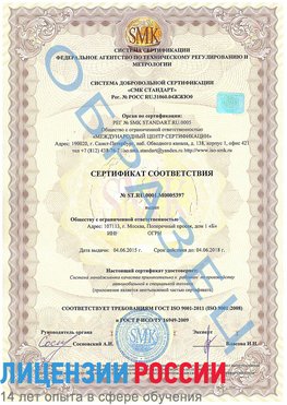Образец сертификата соответствия Воскресенское Сертификат ISO/TS 16949